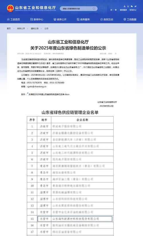 ?？菩略礃s膺山東省綠色供應鏈管理企業，引領可持續發展新標桿